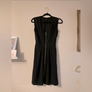 H&M Black Dress with full Zipper Front Sleeveless Black Dress